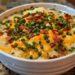 Loaded Baked Potato Soup in a Rustic Bowl