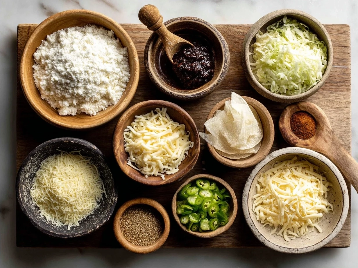 Ingredients for cheese quesadilla