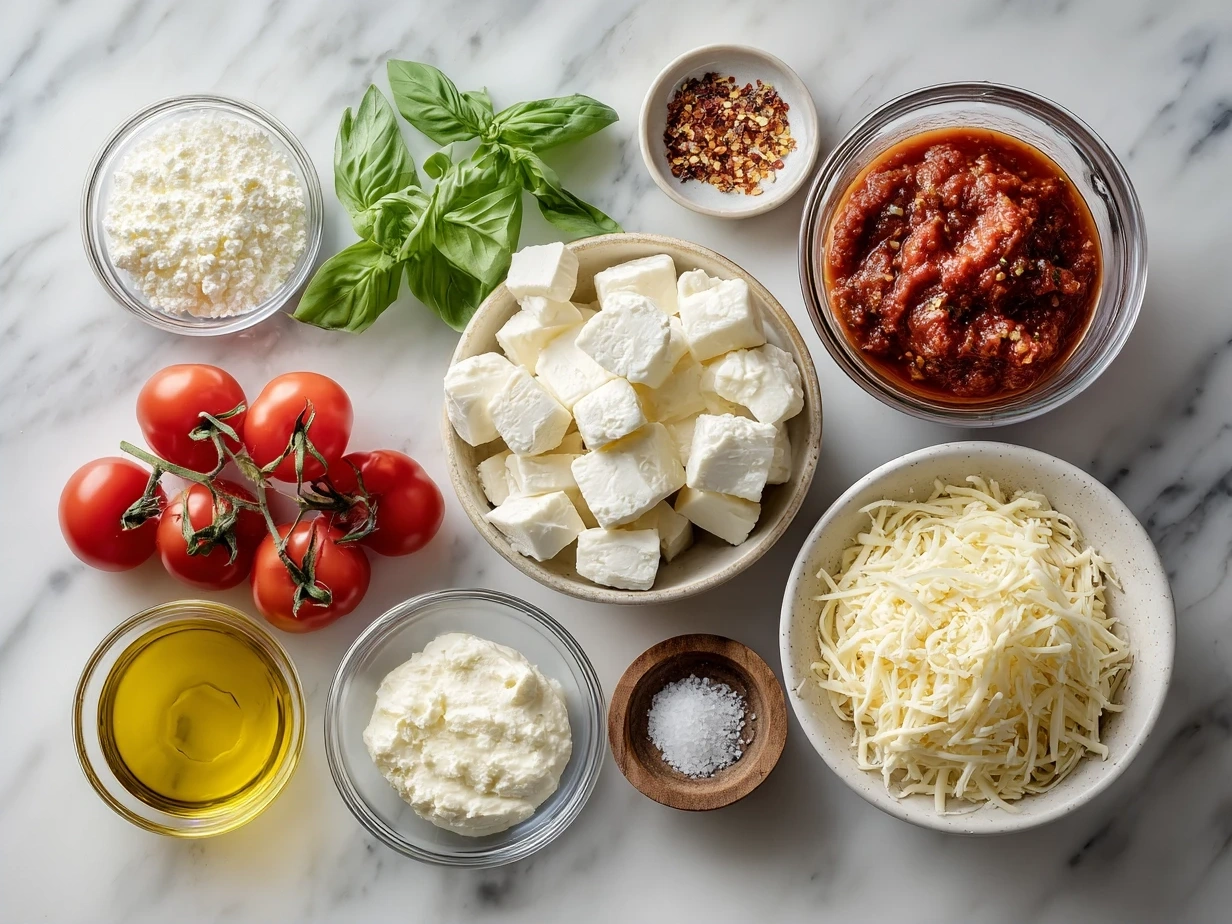Ingredients for Cheese Tortellini in Creamy Marinara