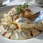 Close-up of creamy horseradish sauce