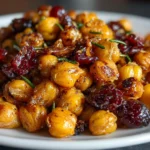 Close-up of delicious Roasted Chickpea Corn Mix