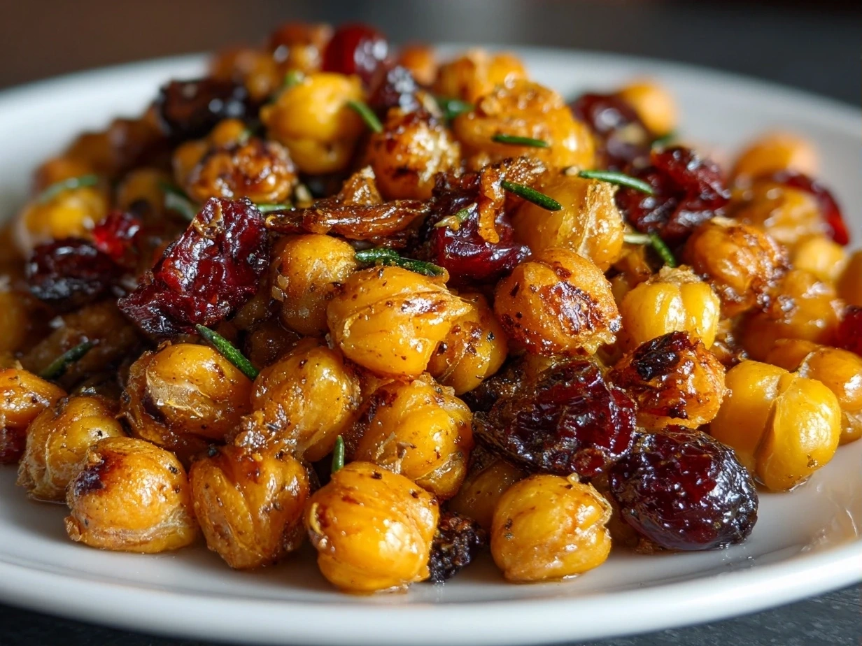 Close-up of delicious Roasted Chickpea Corn Mix