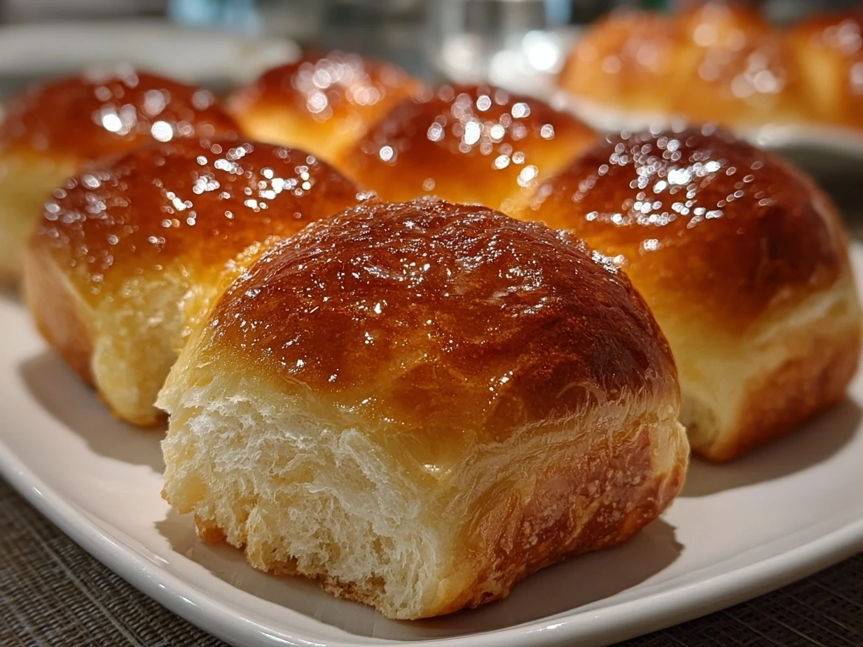 Close-up of freshly prepared Japanese Milk Bread Rolls