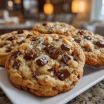 Close-up of Homemade Chocolate Chip Cookies