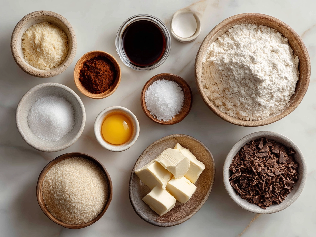Ingredients for Dirt Cake including cream cheese, butter, powdered sugar, pudding mix, milk, whipped topping, and Oreo cookies