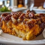Freshly prepared sweet potato casserole