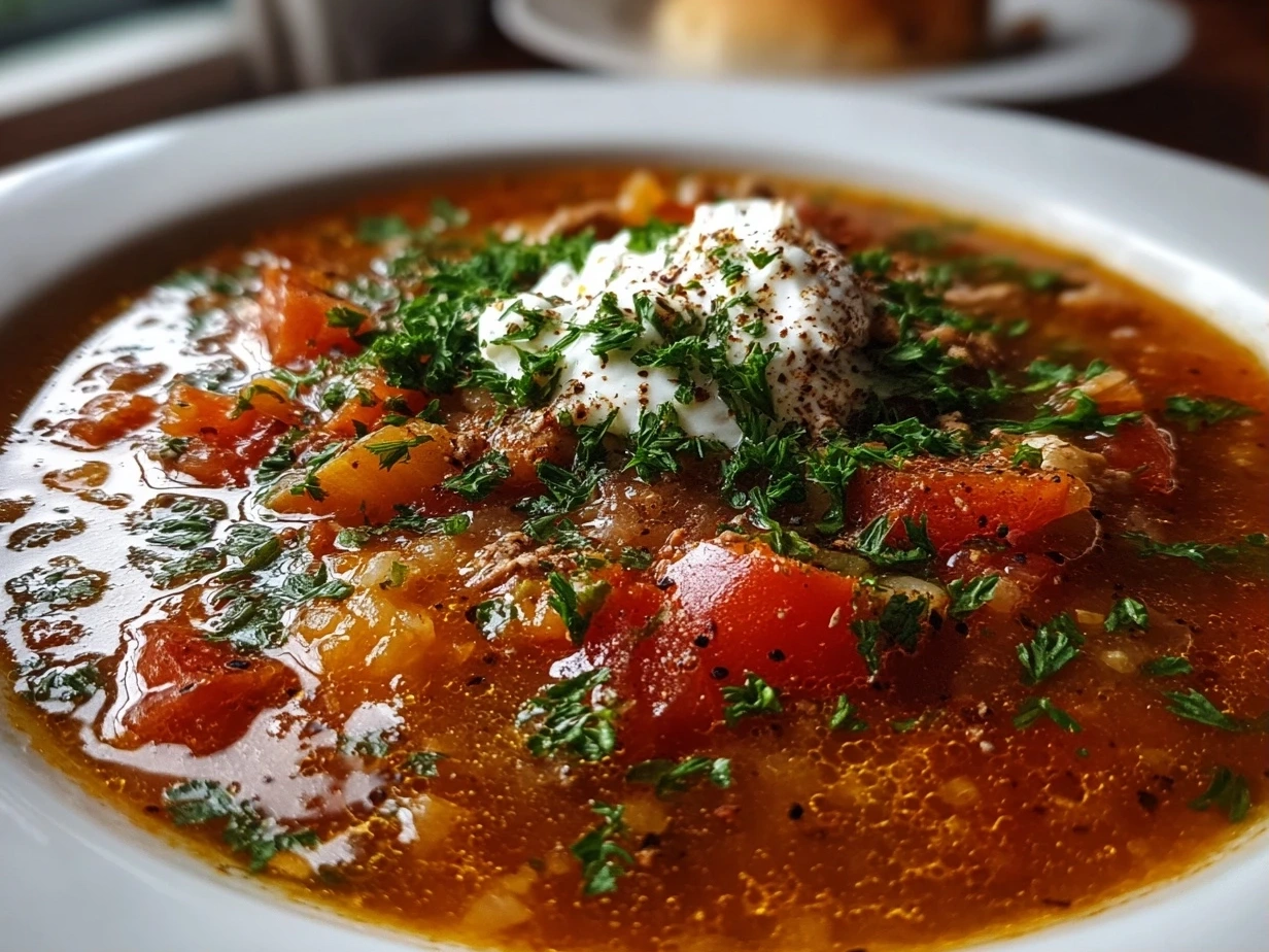 Homemade Stuffed Pepper Soup