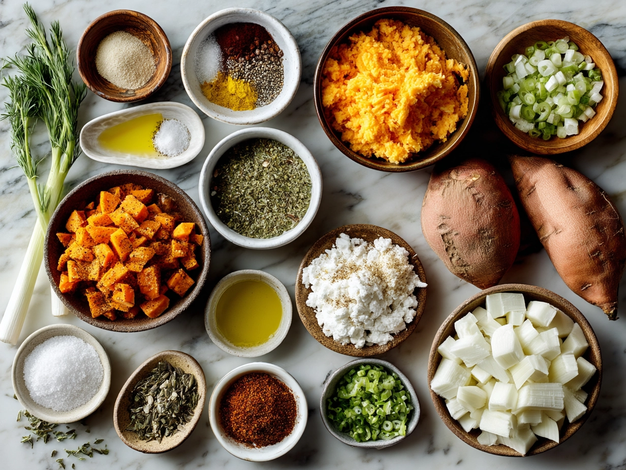 Ingredients for Loaded Sweet Potato Burritos