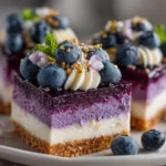 Raw Vegan Blueberry Cheesecake Bars