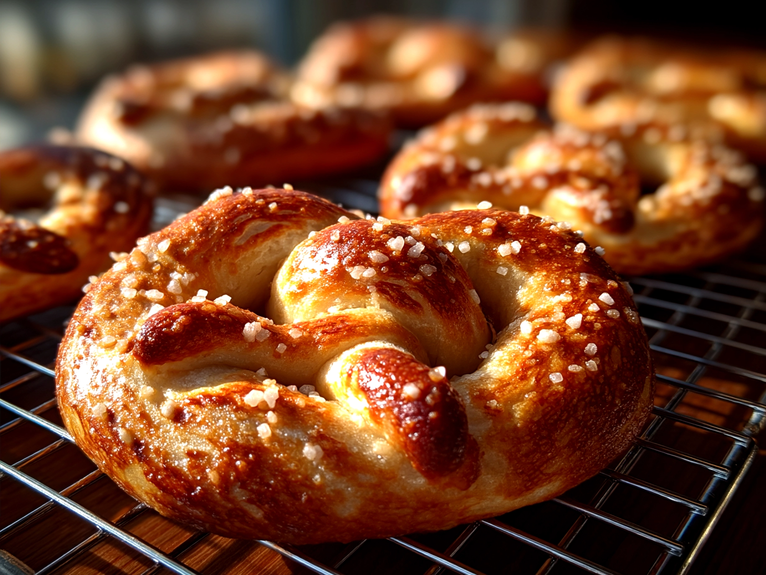 Finished Basketball Pretzel Cookies decorated like basketballs, displayed for serving