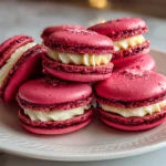 Beautiful freshly prepared Beet Macarons