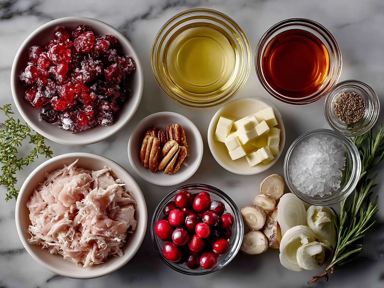 Ingredients laid out for Cranberry Turkey Sliders