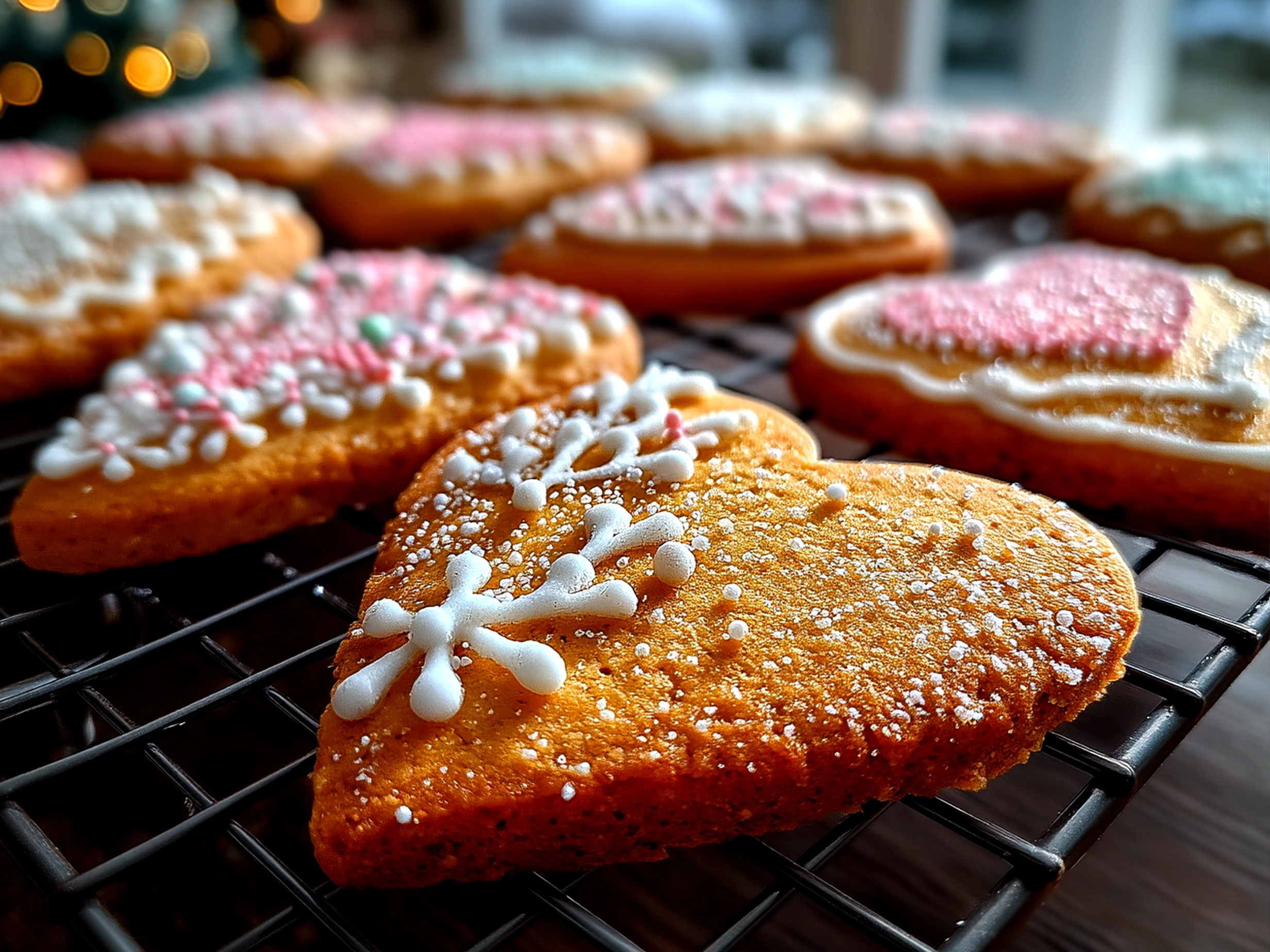 Homemade comforting sugar cookies served and taken with iPhone 13, warm and appetizing