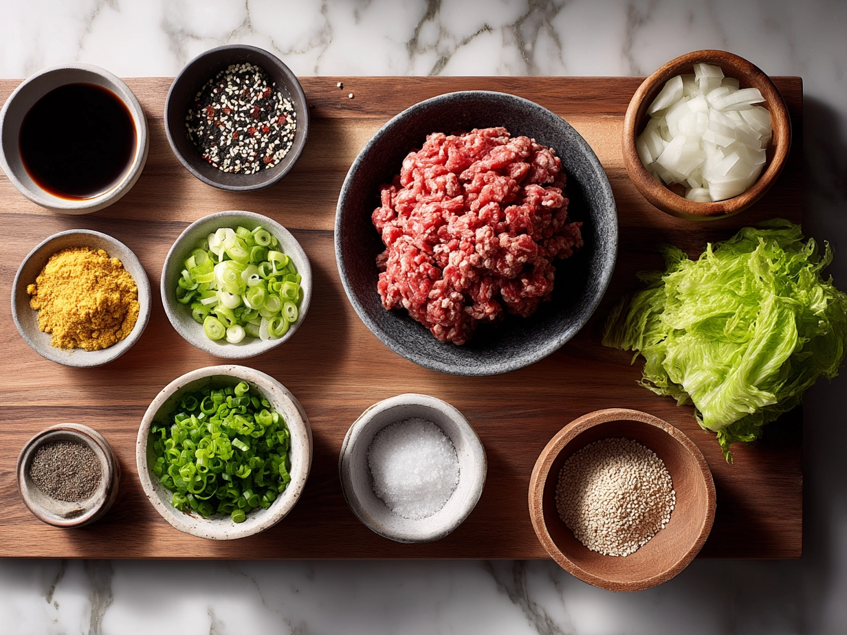 Ingredients for Korean Ground Beef recipe