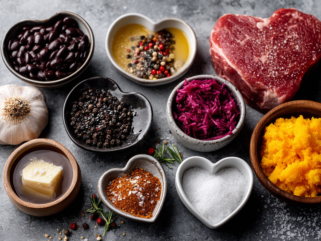 Ingredients for Valentines Dinner including chicken breasts, spinach, garlic, Parmesan, cream, and seasonings